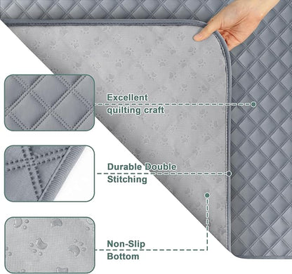 Eterish Reusable Washable Pee Pads for Dogs Large/Extra Large 31'' x 36'' 2 Pack, Absorbent Pet Puppy Dog Training Pads Non-Slip, Waterproof Whelping Potty Pads for Dogs Leak-Proof