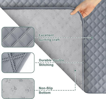 Eterish Reusable Washable Pee Pads for Dogs Extra Large 36'' x 48'' 2 Pack, Absorbent Pet Puppy Dog Training Pads Non-Slip, Waterproof Whelping Potty Pads for Dogs Leak-Proof
