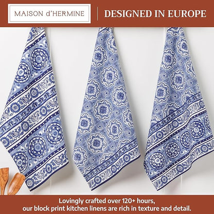 Maison d' Hermine Kitchen Towels Set of 3 100% Cotton 27.50" x 20" Reusable