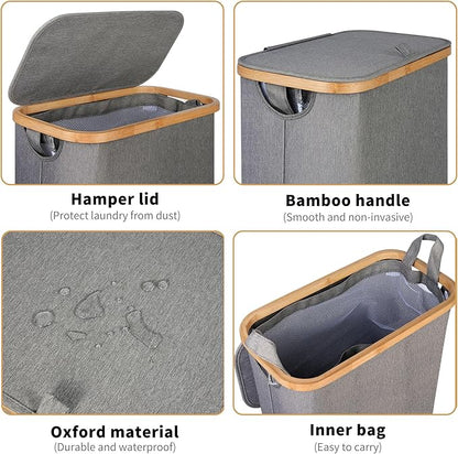 65L Slim Laundry Hamper, Narrow Laundry Basket