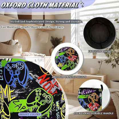 Funny Game Machine Laundry Basket Oxford Cloth Colorful Game Laundry Hamper