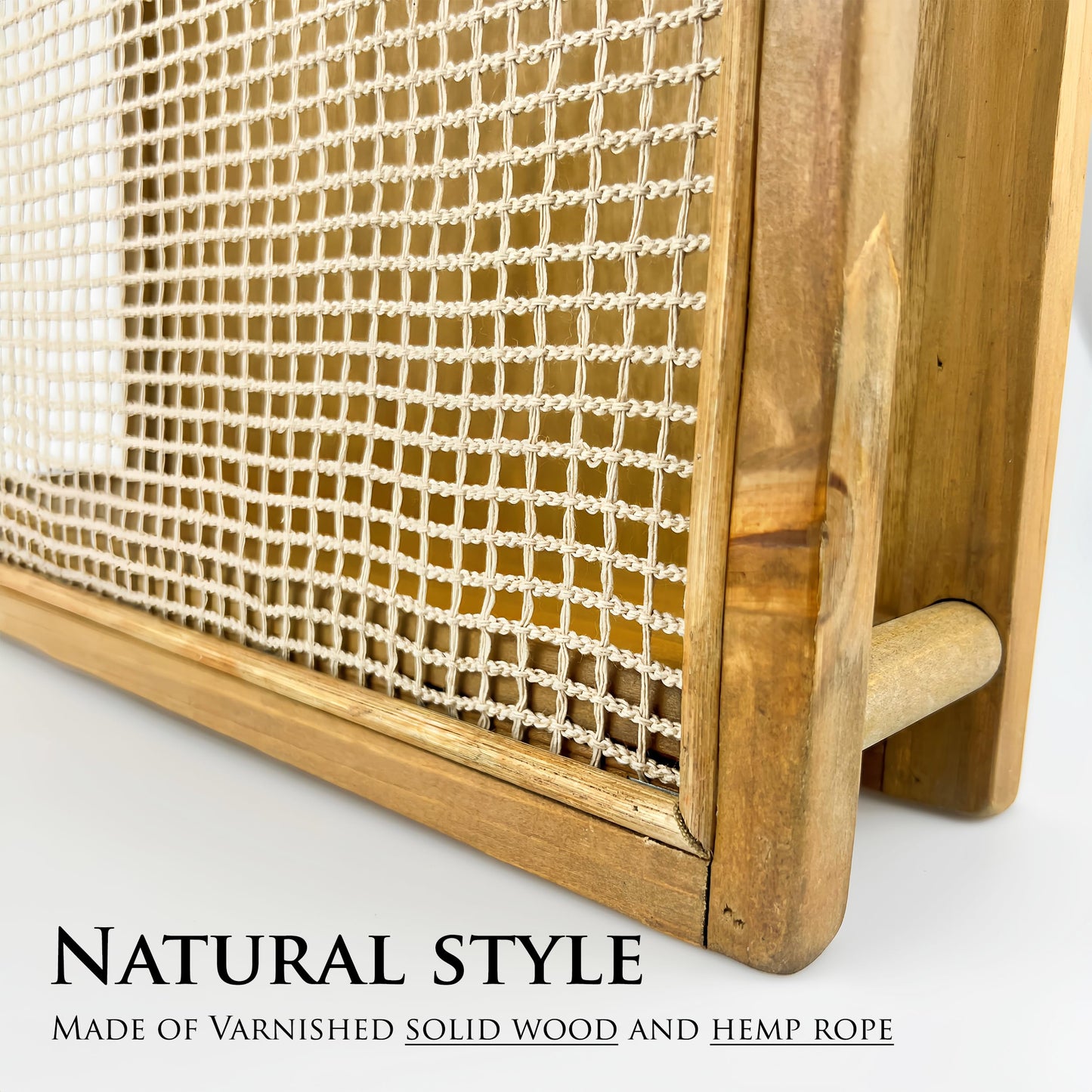 Pubgeer Wooden Wall Mounted Magazine Rack, Boho Style Wall File Organizer, File Holder For Entryway Living Room Kids’ room and Office, Magazine Holder, Hanging Mail Organizer (Brown)