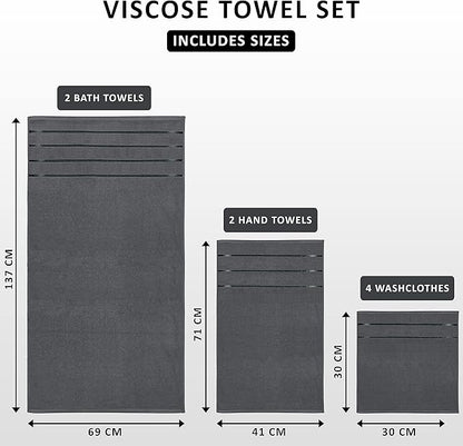 Utopia Towels 8-Piece Luxury Towel Set, 2 Bath Towels, 2 Hand Towels, and 4