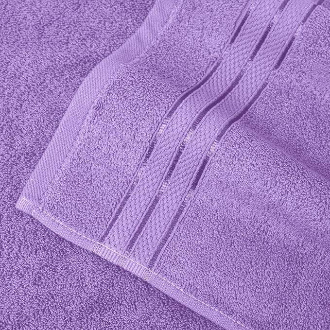 Elegant Comfort Three Line Popcorn Extra Large Luxury Bath Towel