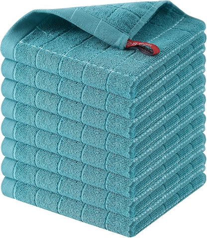 Homaxy 100% Cotton Terry Kitchen Dish Cloths, Ultra Soft and Absorbent Dish