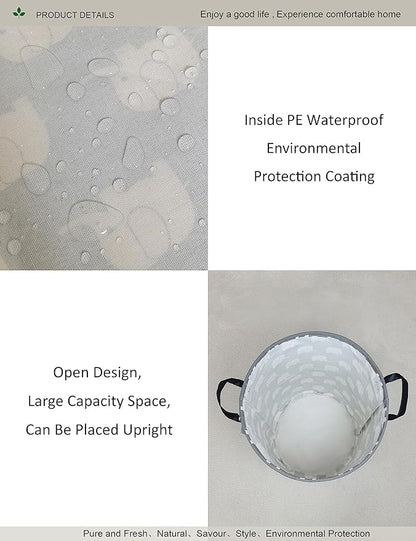 Round waterproof laundry basket, foldable storage basket, laundry Hampers