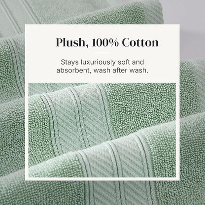 Modern Threads Trefoil Filigree 6-Piece 100% Cotton Towel Set – Reversible Yarn