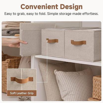 StorageWorks Shelf Baskets for Organization, Linen Closet Organizers and