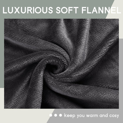 Heated Blanket Electric Blanket Full Size 72''x84'', Soft Flannel Heating Blanket with 1-10 Hour Auto Off - 6 Heat Settings - Machine Washable - Dark Grey