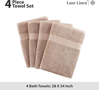 LANE LINEN Luxury Bath Towels Set of 4