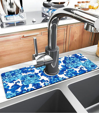 Kitchen Sink Splash Guard Faucet Mat Super Absorbent Fast Drying Mat Sink