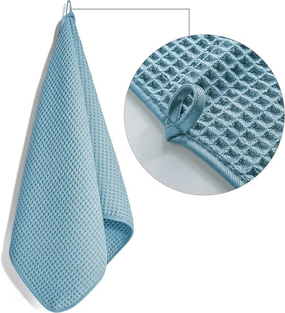 POLYTE 430 GSM Microfiber Lint Free Hand Towel, 16 x 30 in, 4 Pack