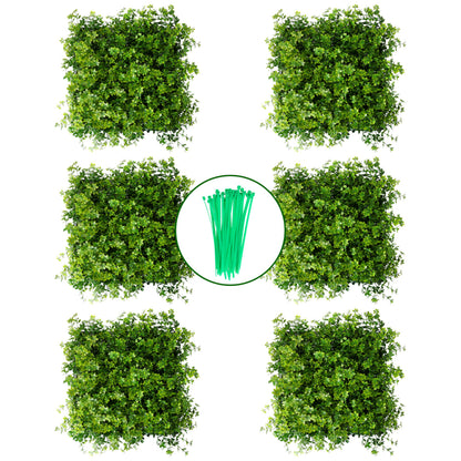 Artificial Grass Wall Panels, UV-Resistant Green Wall Panels, Privacy Fence Screen, Greenery Wall Backdrop for Indoor & Outdoor Decor, Plant Wall Green Wall Decor - 20"*20" 6 Pack