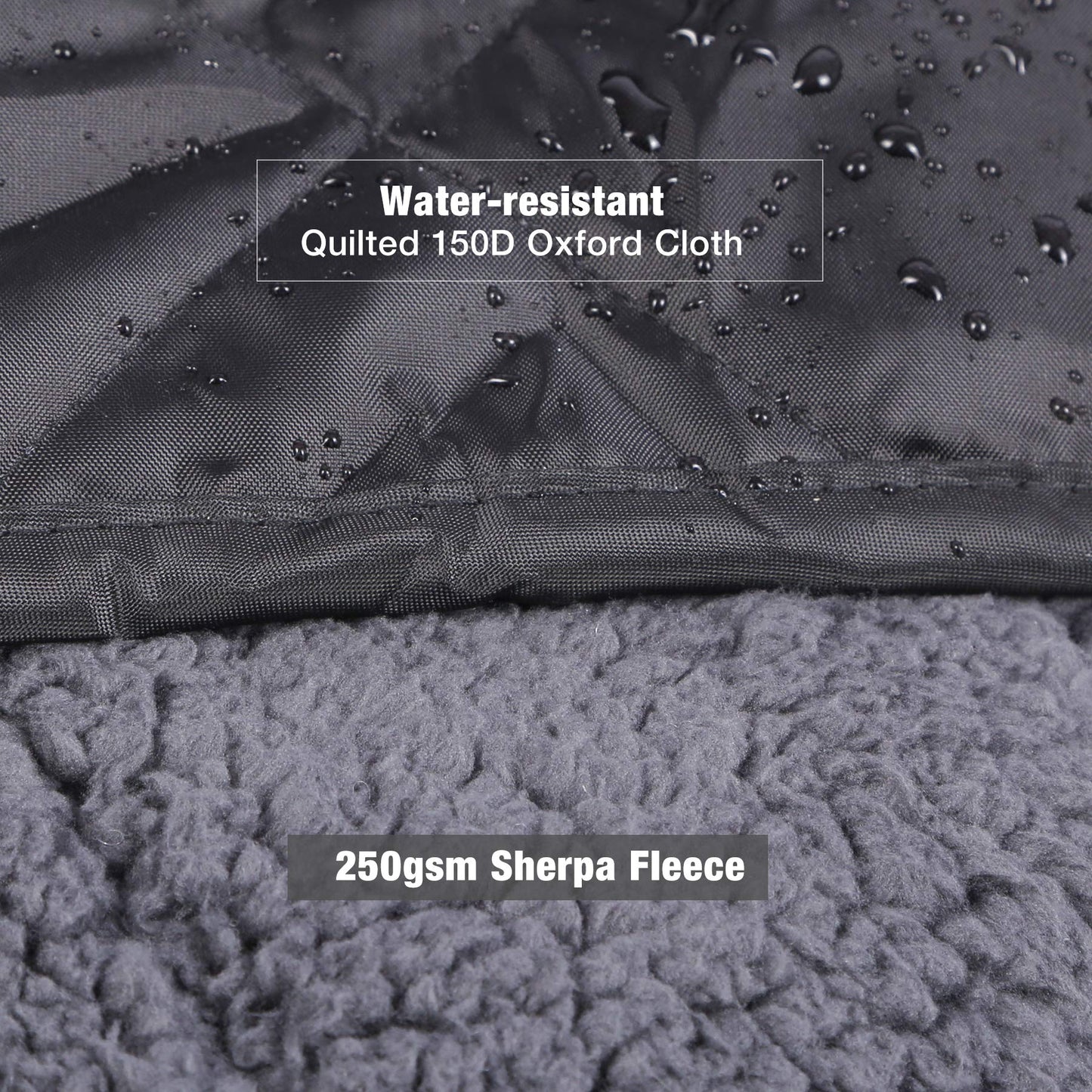 REDCAMP Large Warm Blanket with Sherpa Lining, Cold Weather Outdoor Blanket Windproof for Camping Stadium, Machine Washable 79"x 79"