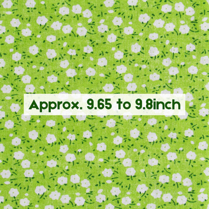 AUEAR, 35 Pack Cotton Print Fabric Bundle Squares 9.8"x9.8" Quilting Sewing Floral Precut Sheets for DIY Scrapbooking Dot Pattern (Bright Colors: Red & Blue Yellow Pink Green)