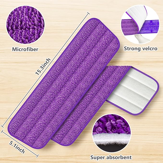 18 Pack Reusable Mop Pads Compatible