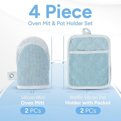 Casa Platino BBQ Gloves & Potholders Set, Pot Holder