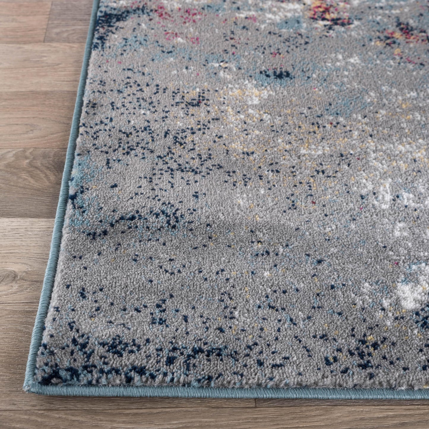 Rugshop Multi Modern Distressed Abstract Area Rug Bohemian Inspired Watercolor for Living Room, Dining Room and Bedroom 5' x 7'