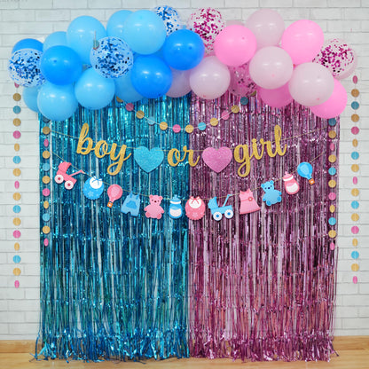 KatchOn, Gender Reveal Decorations Kit - Pack of 40, No DIY | Boy or Girl Gender Reveal Banner | Boy or Girl Baby Shower Decorations | Blue and Pink Gender Reveal Balloon Arch Kit | Boy or Girl Sign