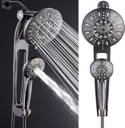 AquaDance High-Pressure 48-mode 3-way Shower Spa Combo with Adjustable 18" Extension Arm for Easy Reach & Mobility! Enjoy Luxury 7" Rain & Handheld Showerhead Separately or Together! Oil-Rubbed Bronze