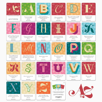 ABC Bible Verse Cards for Kids - Scripture Memory Flash Cards - Alphabet Bible Verses to Memorize A to Z - Christian Homeschool and Sunday School Gift - Scriptionery