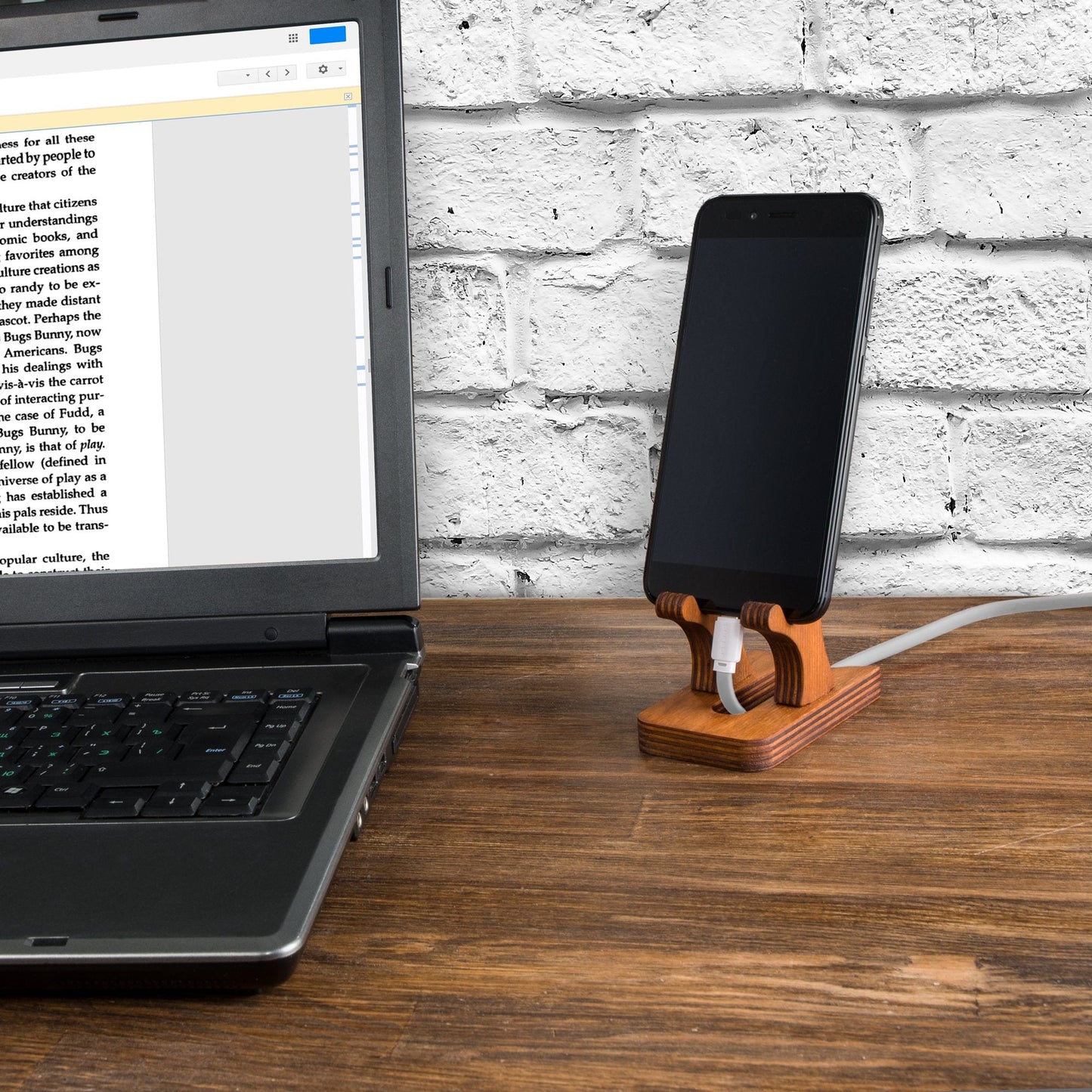 Rostmary Wooden Cell Phone Holder Tablet Stand for Desktop – Ideal for iPhone, iPad, Samsung, Tablet PCs, eReaders, Artwork, Make-up Mirror, Photo Frame Stand – Lightweight Docking Station