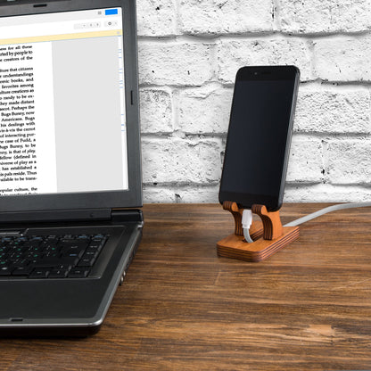 Rostmary Wooden Cell Phone Holder Tablet Stand for Desktop – Ideal for iPhone, iPad, Samsung, Tablet PCs, eReaders, Artwork, Make-up Mirror, Photo Frame Stand – Lightweight Docking Station