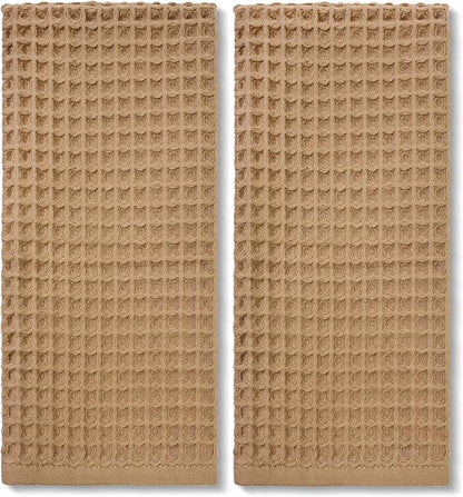 Jacquotha Waffle Bathroom Hand Towels 2-Piece – Cotton, Lightweight, Lint Free