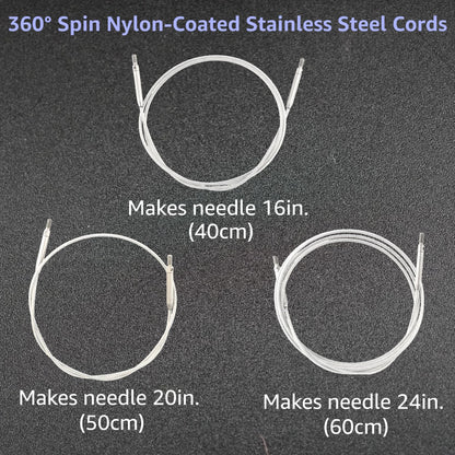 Lykke Flight 3.5 in. Mini Set US Sizes 0, 1, 1.5, 2, 2.5 Interchangeable Circular Knitting Needles for Lace, Fingering, Sock, Baby Yarn, Stainless Steel, 3 Cords, Purple Case, Project Bag