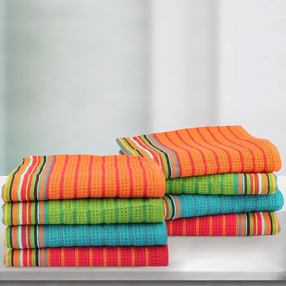 THREAD SPREAD Kitchen Dish Towels, 100% Cotton Salsa Towels, Highly Absorbent