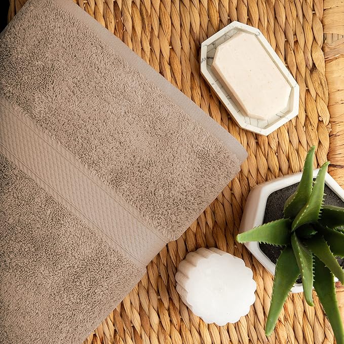 Superior Egyptian Cotton Pile 10 Piece Towel Set, Includes 2 Bath, 4 Hand