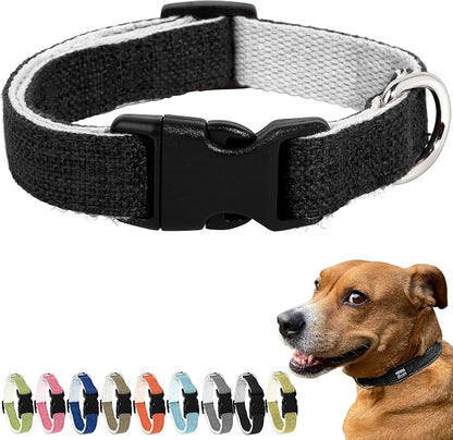 Hypoallergenic Dog Collar - Great for Sensitive Skin, Soft Collar for Dogs, Soft Organic & Earth Friendly (Small, Black)