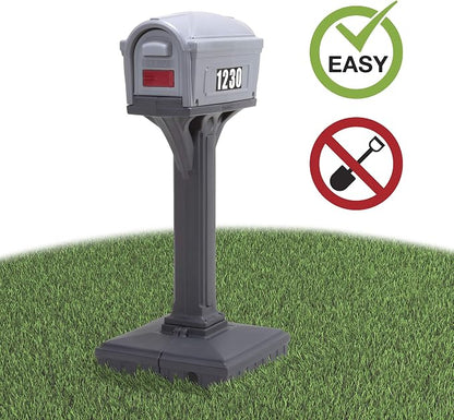 Simplay3 Dig-Free Easy Up Classic Mailbox (Steel Gray/Charcoal)