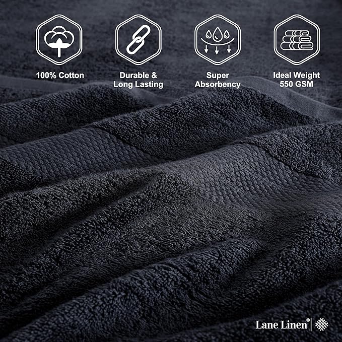 LANE LINEN Bath Towels 4 Pack