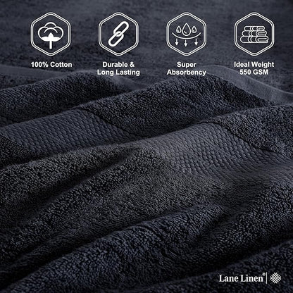 LANE LINEN 100% Luxury Cotton Bath Sheets Set of 4