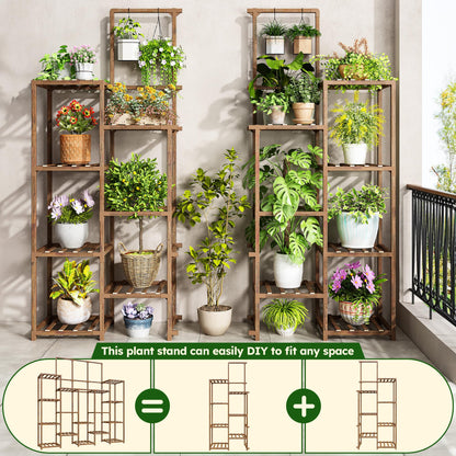 EnHomee Tall Plant Stand, 63''H Large Plant Stand for Multiple Plants Pot, Indoor Plants Shelves for Living Room, Patio, Balcony, Yard, Garden
