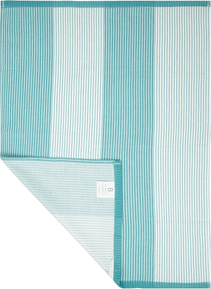 Premium Kitchen Towels | Yarn Dyed Flat Woven Stripe Kitchen Towel Set| 238 GSM