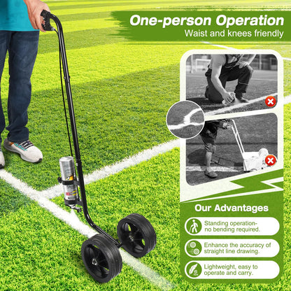 CAROD Striping Line Painting Wand, Striping Paint Sprayer Wand for Paint Stripe Ground, Sports Field, Parking Lot, Compatible with Professional Inverted Striping Paint T-tip Nozzle