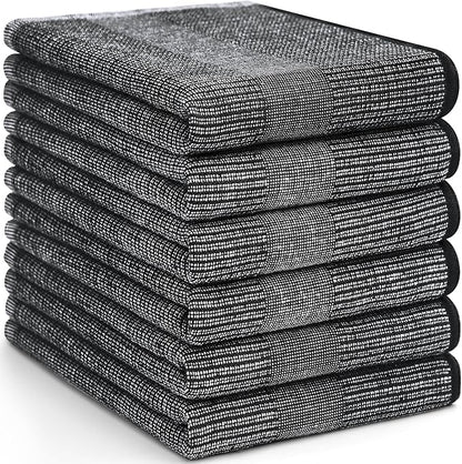 Homaxy Premium Kitchen Towels, Large Cotton Kitchen Hand Towels, Flat and Terry