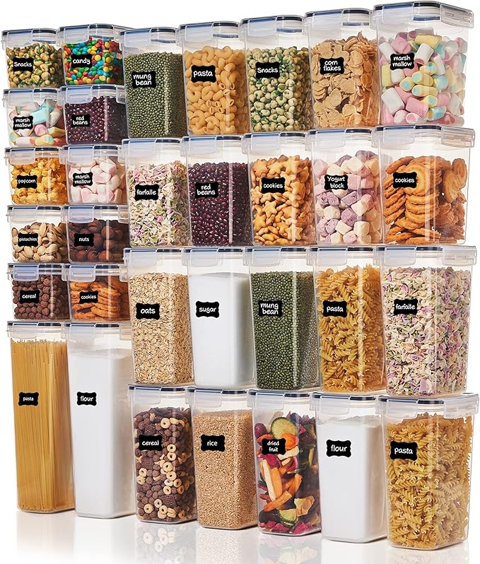 Vtopmart 32pcs Airtight Food Storage Containers Set, BPA Free Plastic Kitchen