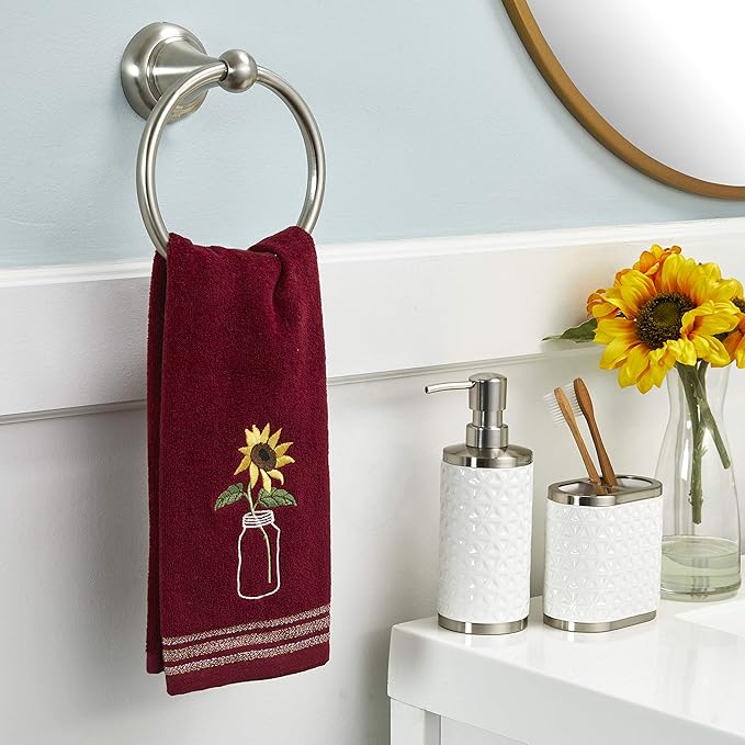 SKL Home by Saturday Knight Ltd. Sunflower In Jar 2 Pc Hand Towel Set