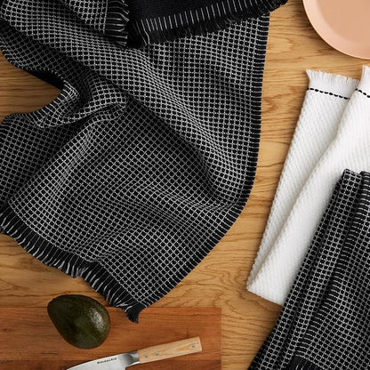KitchenAid Gourmet Series Gridlines Kitchen Towels 3-Pack Set, 100% Cotton