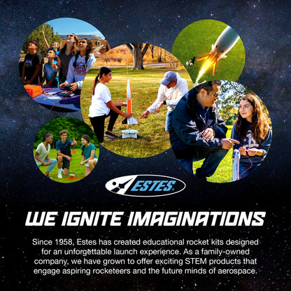 Estes 1469 Tandem X Rocket-Building Kit, Beginner Flying-Rocket Model Kit for Ages 10+, Includes Launch Pad and Controller