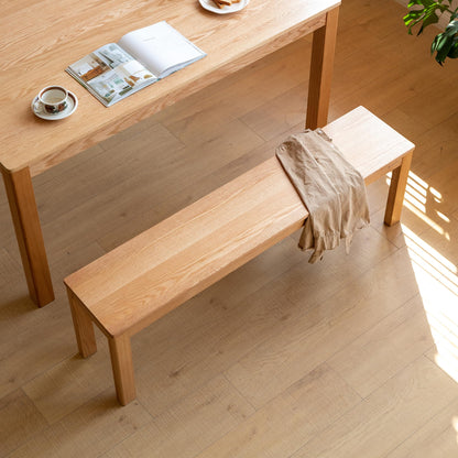 KEIKI Dinning Bench, 47.2" L Wood Dining Bench Indoor, Farmhouse Kitchen Table Bench for Kitchen, Living Room, Entryway, Oak