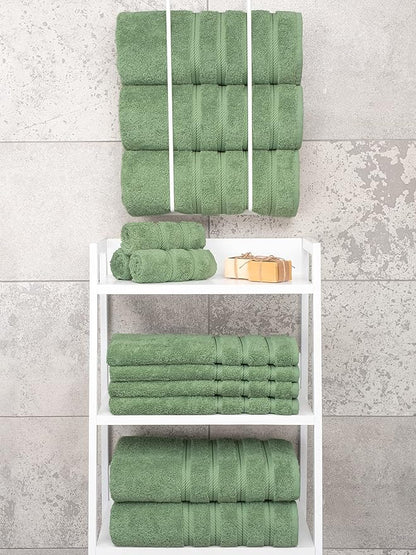 American Soft Linen Luxury 4 Piece Bath Towel Set, 600 GSM 100% Cotton Turkish