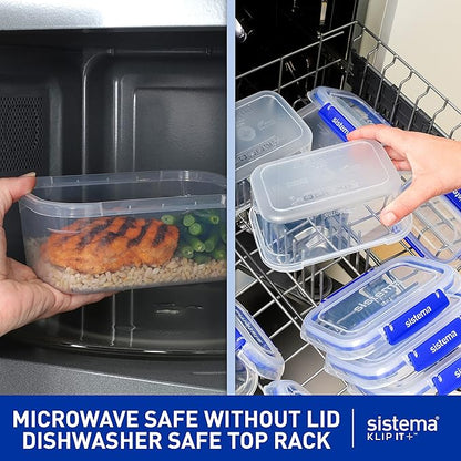 Sistema KLIP IT PLUS Food Storage Containers | 7.5 L Rectangle | Stackable &