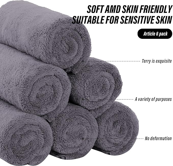 MOONQUEEN 6 Pack Premium Hand Towels