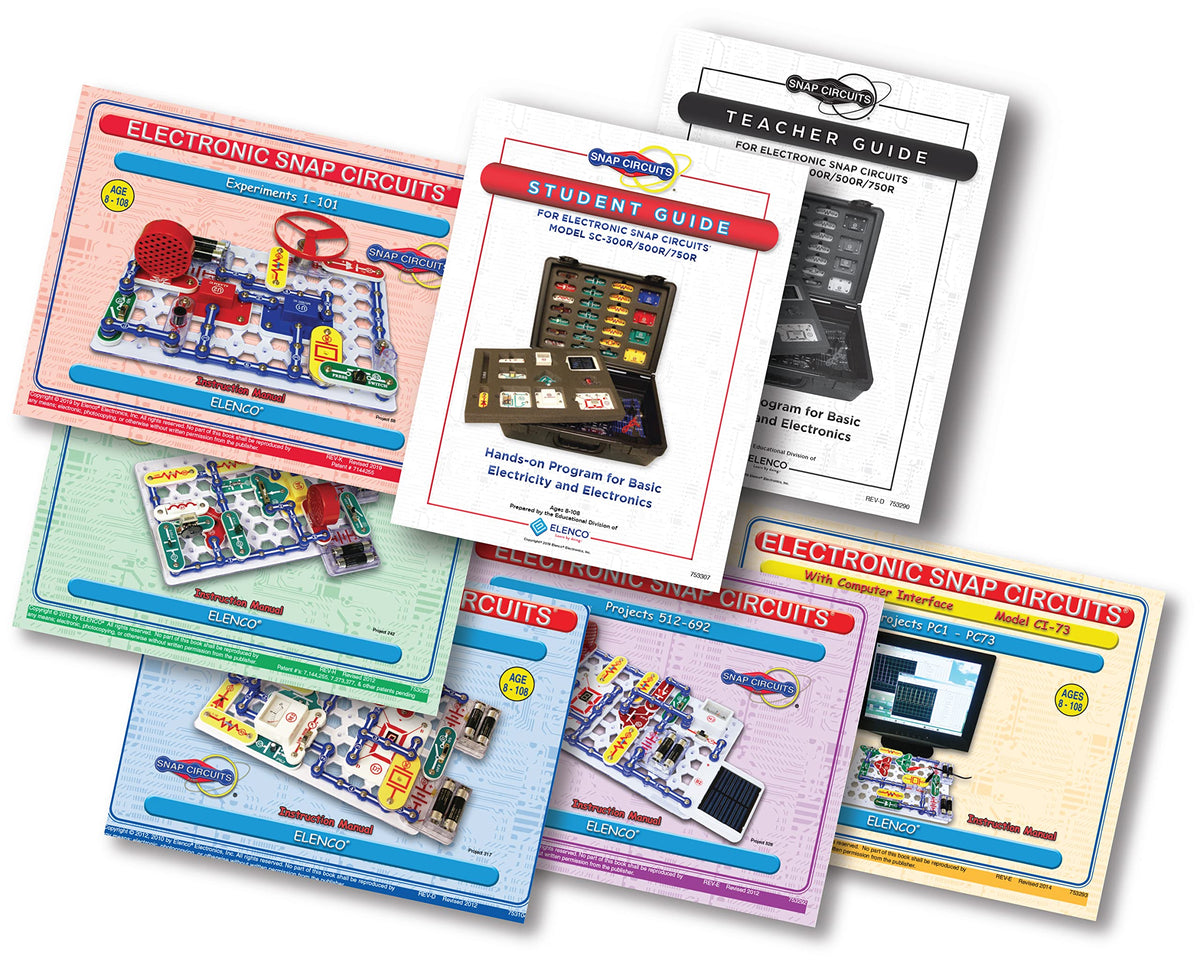 Snap Circuits Extreme SC-750R Electronics Exploration Kit + Student Training Program with Student Study Guide | Perfect for STEM Curriculum