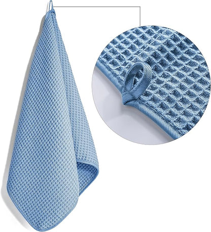 POLYTE 430 GSM Microfiber Lint Free Hand Towel, 16 x 30 in, 4 Pack
