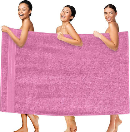 Elegant Comfort Three Line Popcorn Extra Large Luxury Bath Towel